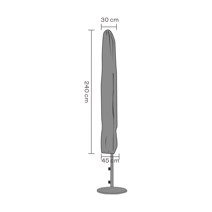 Brafab møbelovertræk parasol - Sort 240 cm - Brafab