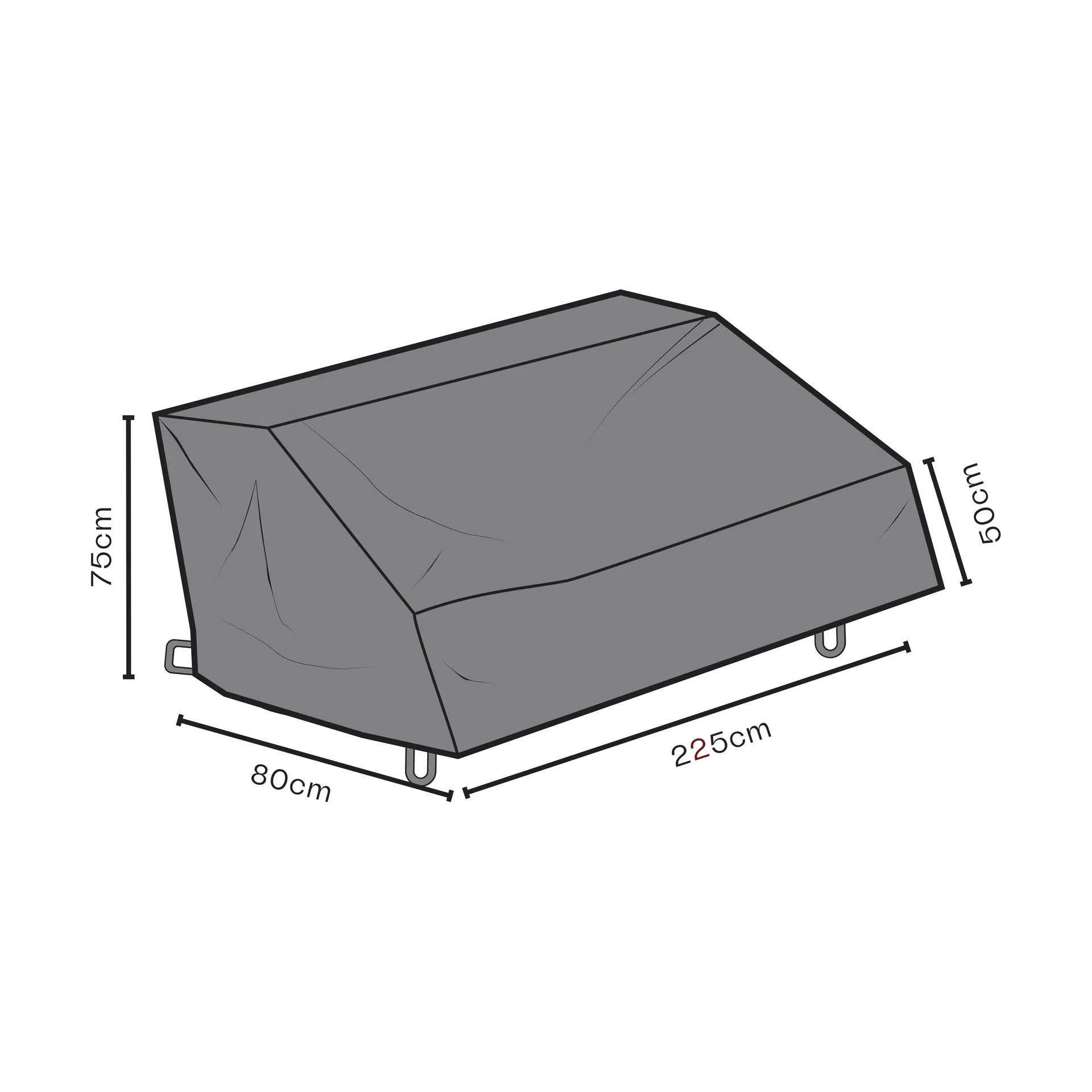 Brafab møbelovertræk sofa, Sort 80 cm Brafab