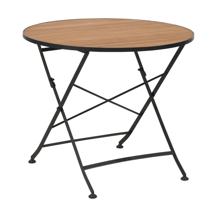 Brewer spisebord - Sort-teak, Ø85 cm - Brafab