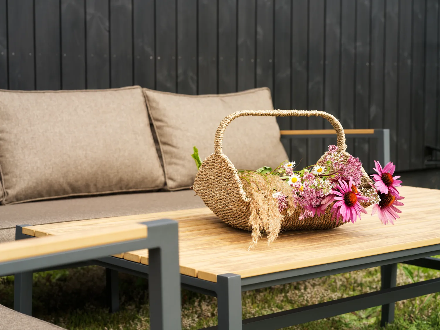 Cap sofagruppe, Antracit-brun, 6-personers Brafab