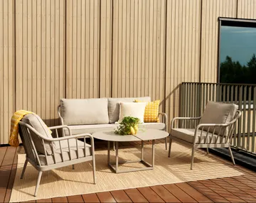 Coleville sofa - Khaki-burlap beige, 3-personers - Brafab