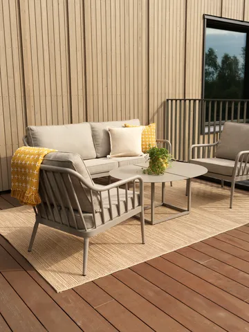 Coleville sofa - Khaki-burlap beige, 3-personers - Brafab