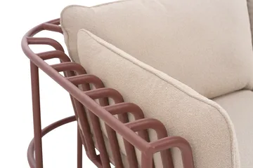 Collier lænestol - Zin red-teddy beige - Brafab