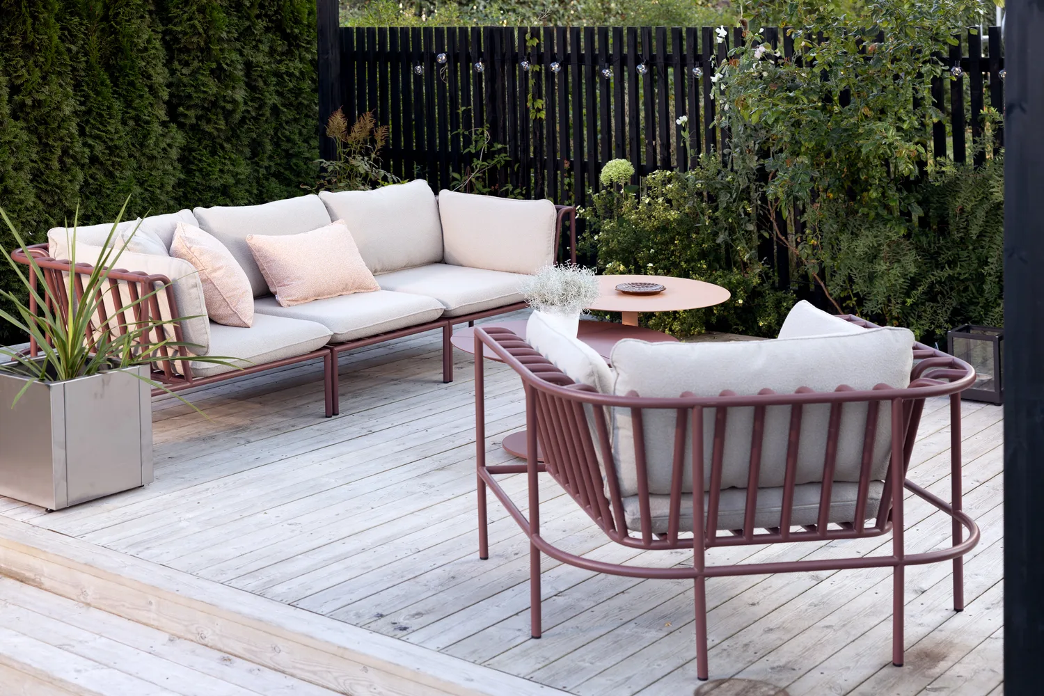 Collier sofamodul, Zin red-teddy beige, midterdel Brafab