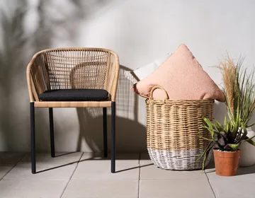 Delta karmstol - Sort-natur - Brafab