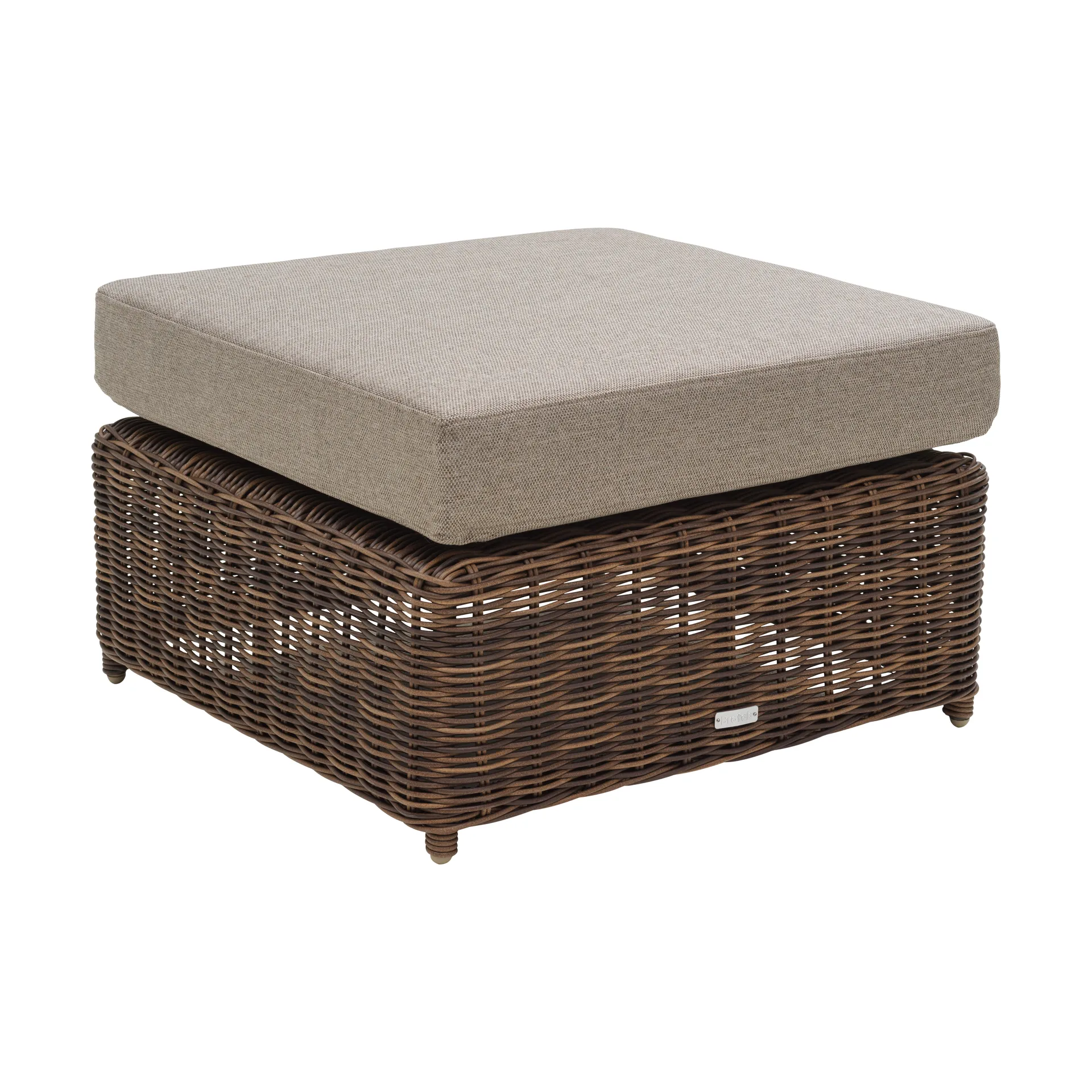 Glendon ottoman, Dark Brown-soft moose Brafab