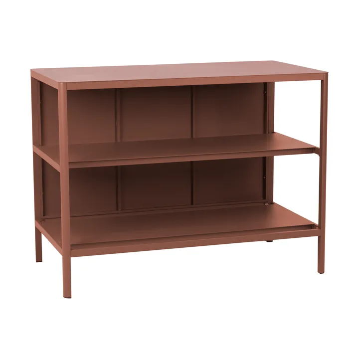 Kelia udekøkken bænk med hylder - Zin red, 121x91x64 cm - Brafab