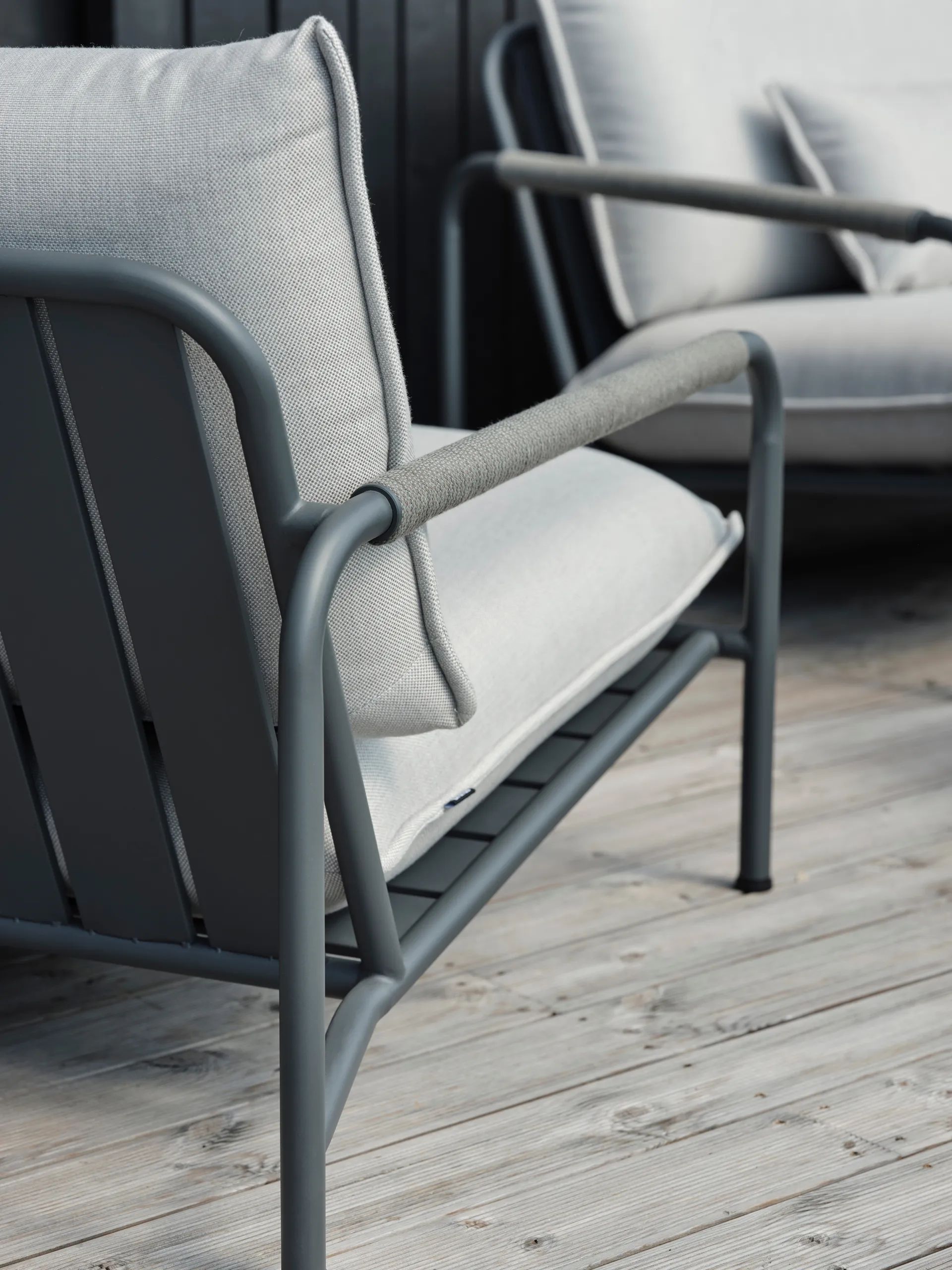 Lerberget loungestol, Anthracite-ask Brafab