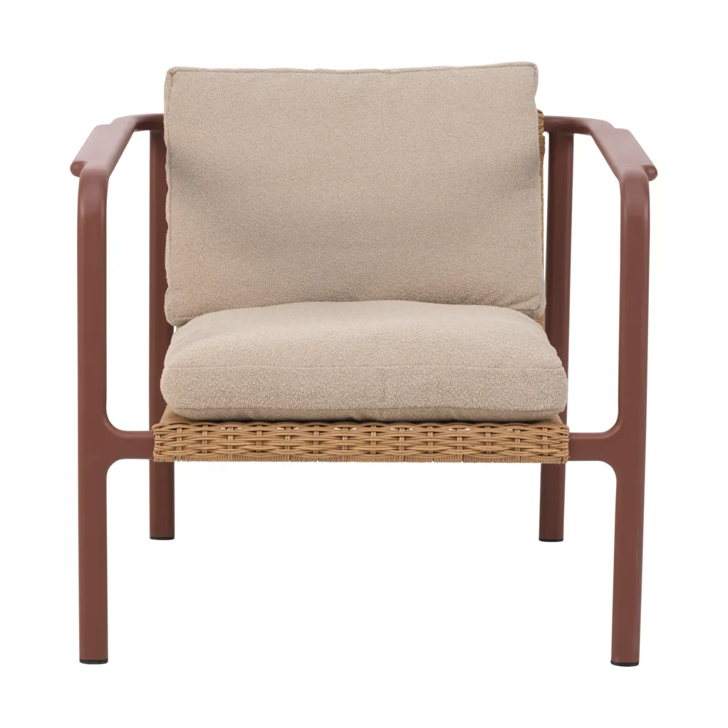 Motty lænestol, Zin red-teddy beige Brafab