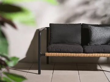 Motty sofa - Sort-teddy black, 2-pers. - Brafab