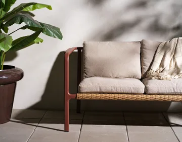 Motty sofa - Zin red-teddy beige, 2-personers sofa - Brafab