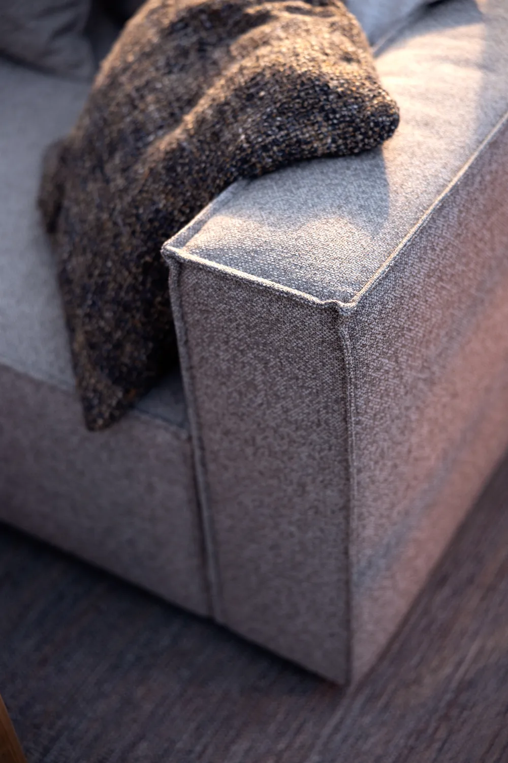 Muki sofamodul, Light taupe, venstre endemodul Brafab