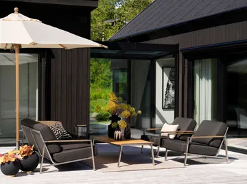 Naos lænestol - Rustfrit stål-nearly black - Brafab