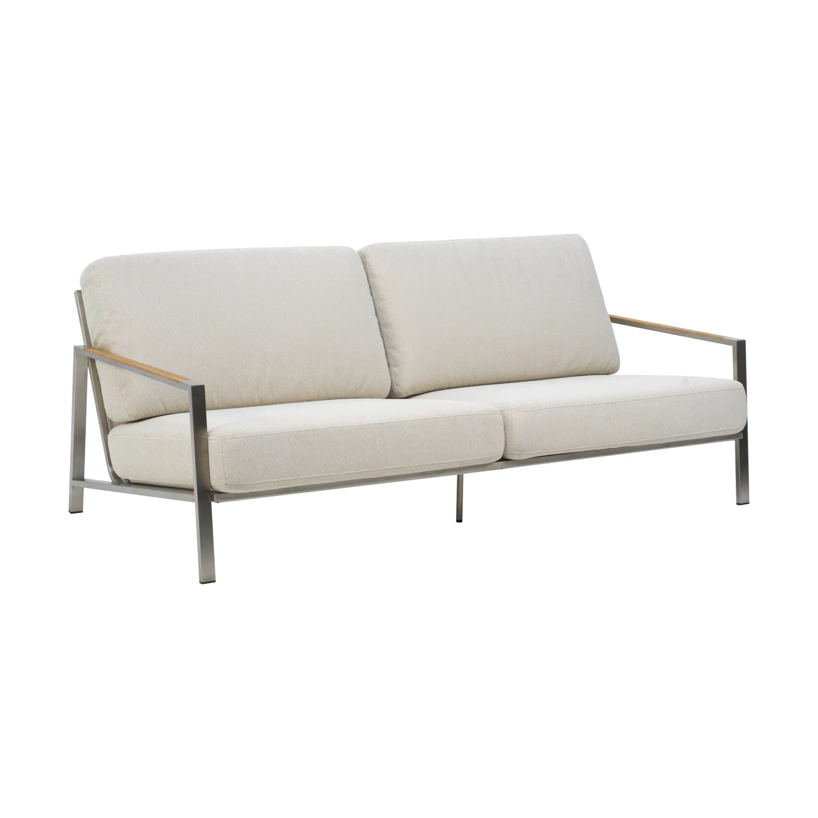 Naos sofa, Stainless steel-dot beige, 2,5-personers Brafab