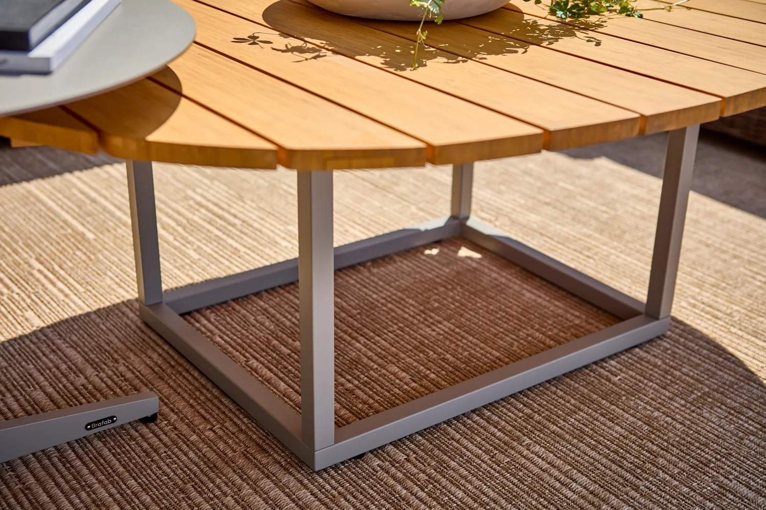 Olive sofabord, Khaki-bambus, 110x80 cm Brafab