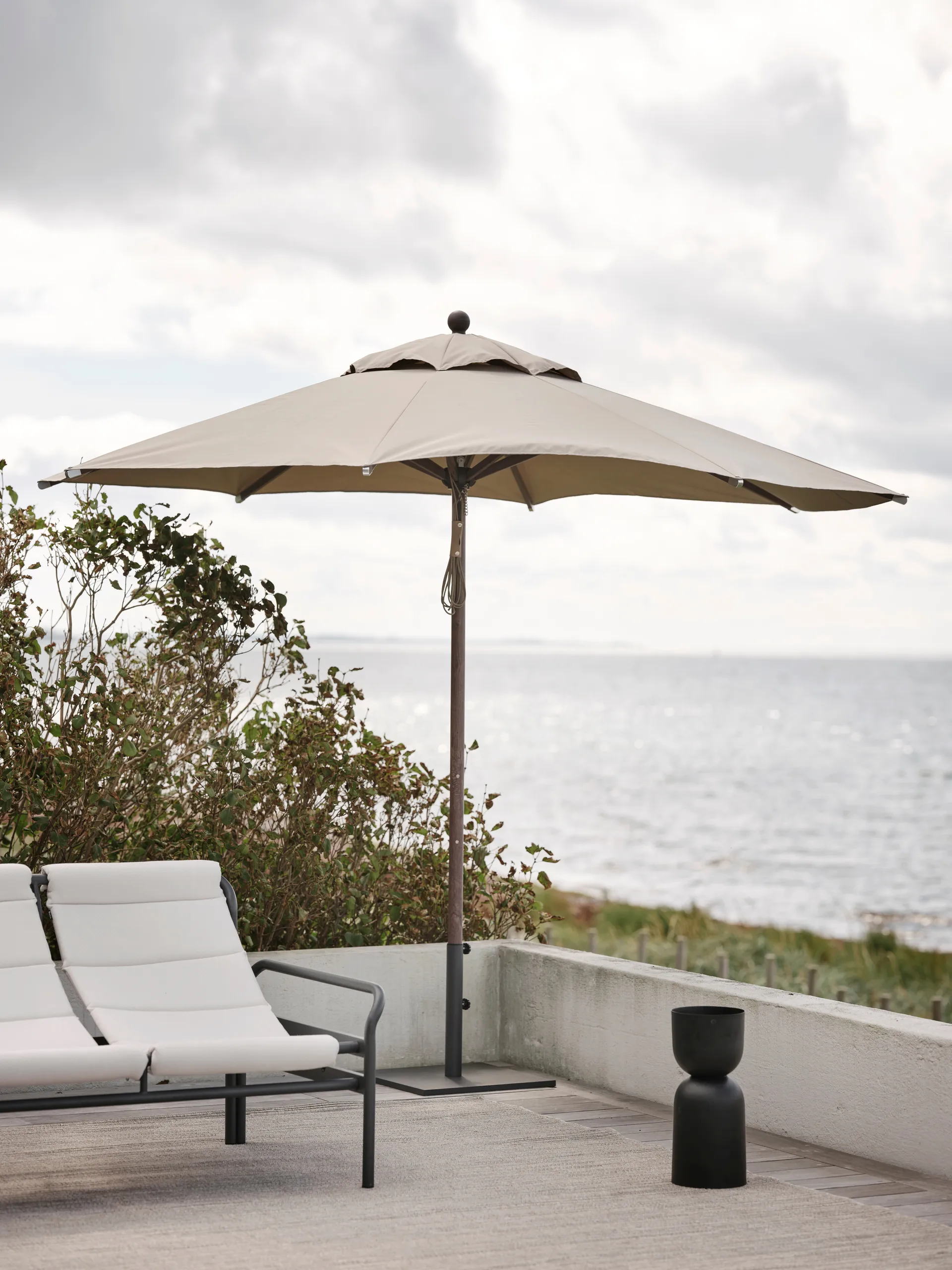 Paliano parasol, Brun-taupe 350 cm Brafab