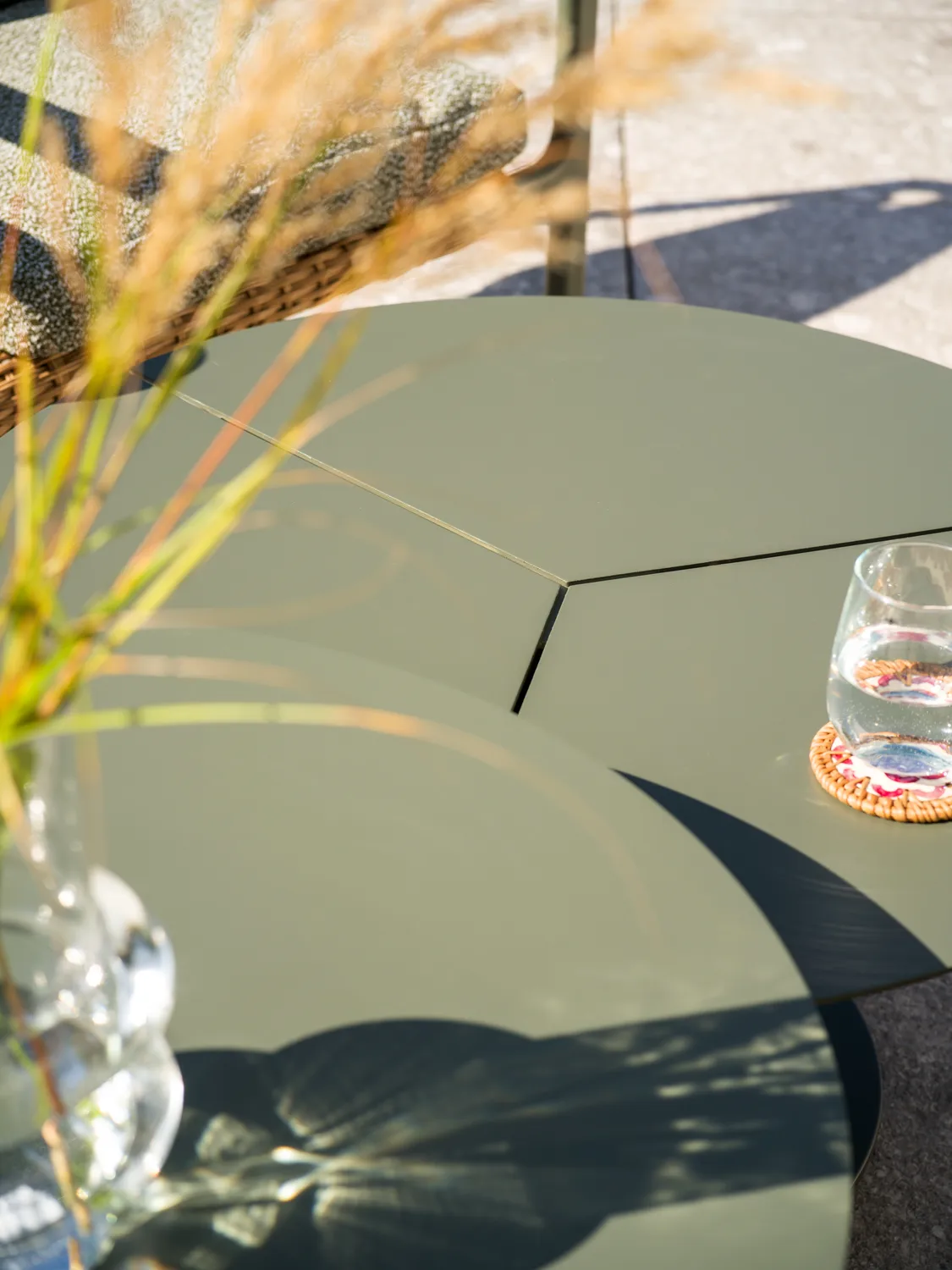 Peace sofabord, Nordic green, Ø80x40 cm Brafab