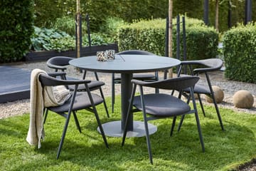 Peace spisebord Ø110 cm Anthracite - undefined - Brafab