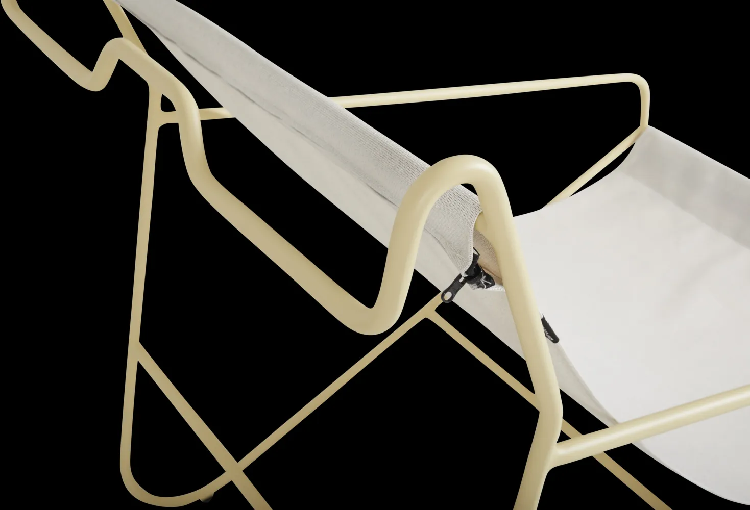 Poul Chair loungestol, Lemon-off white Brafab
