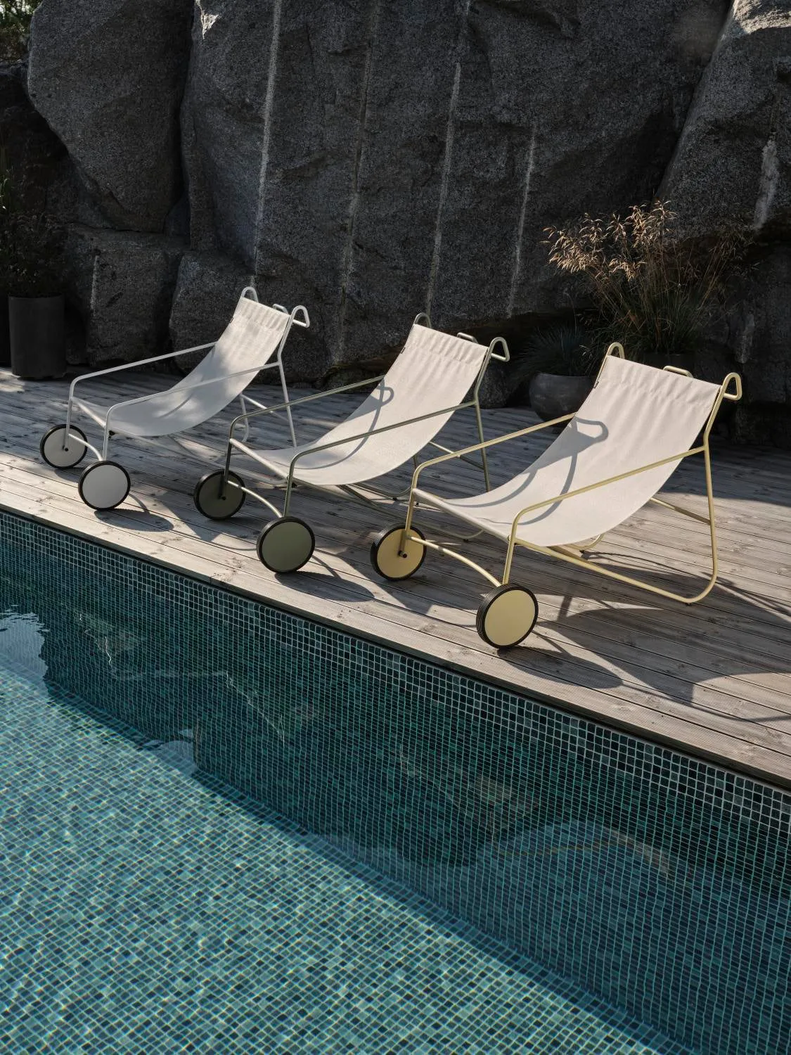 Poul Chair loungestol, Lemon-off white Brafab