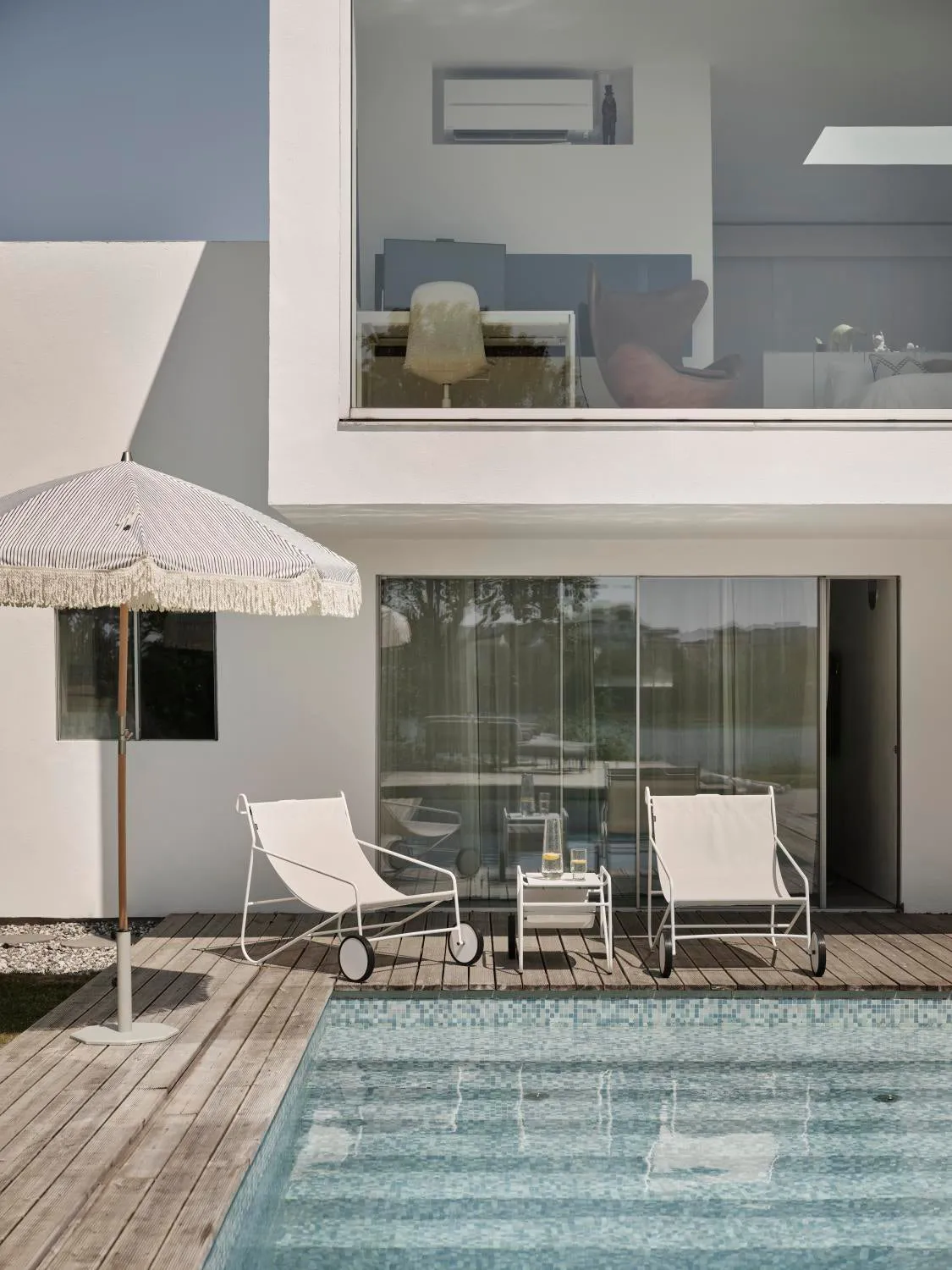 Poul Table sidebord, White-off white, 72x44 cm Brafab