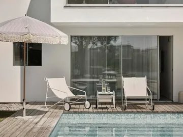 Poul Table sidebord - White-off white, 72x44 cm - Brafab