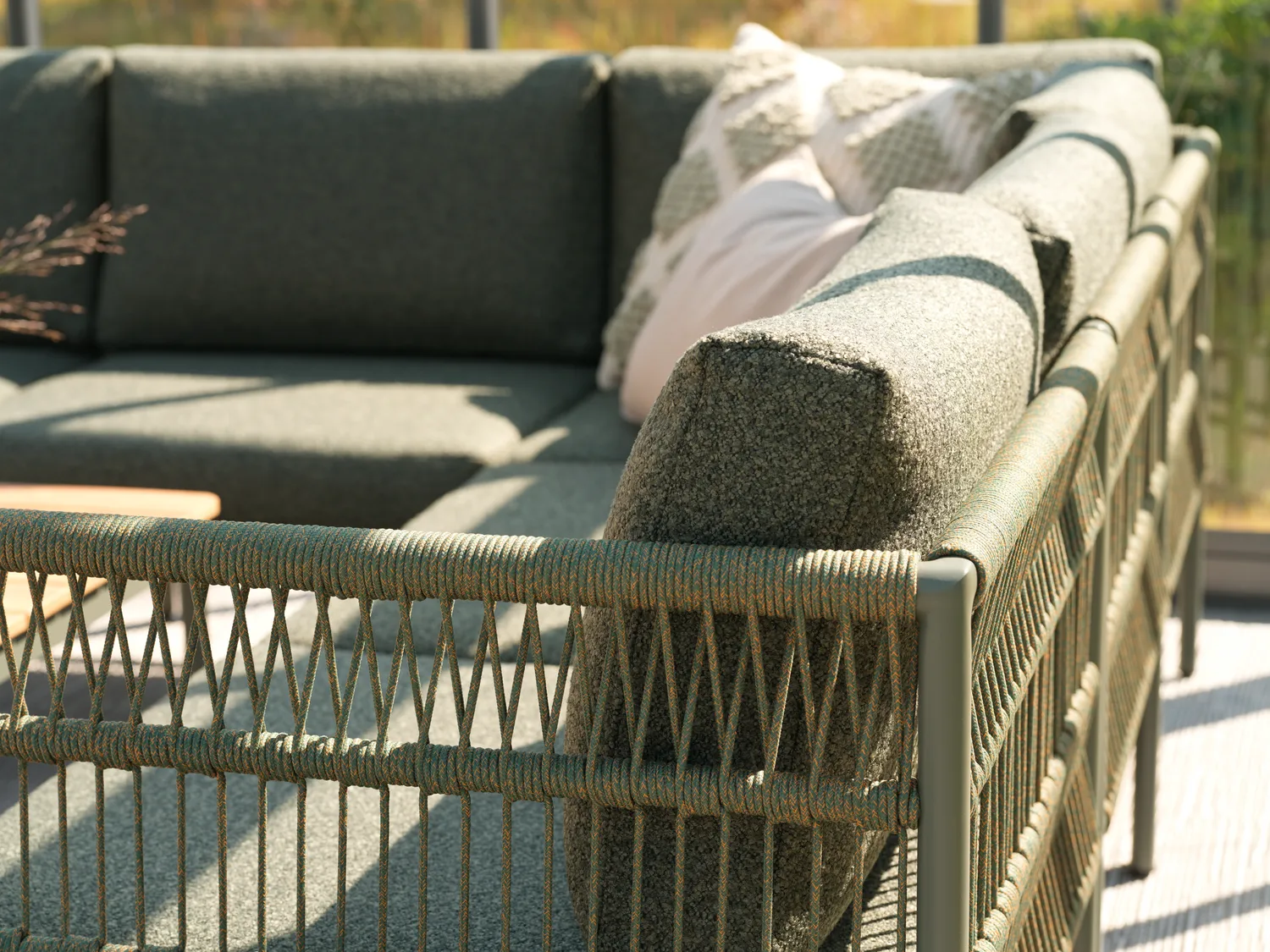 Reno modulsofa, Nordic green-raw avocado, midterdel Brafab