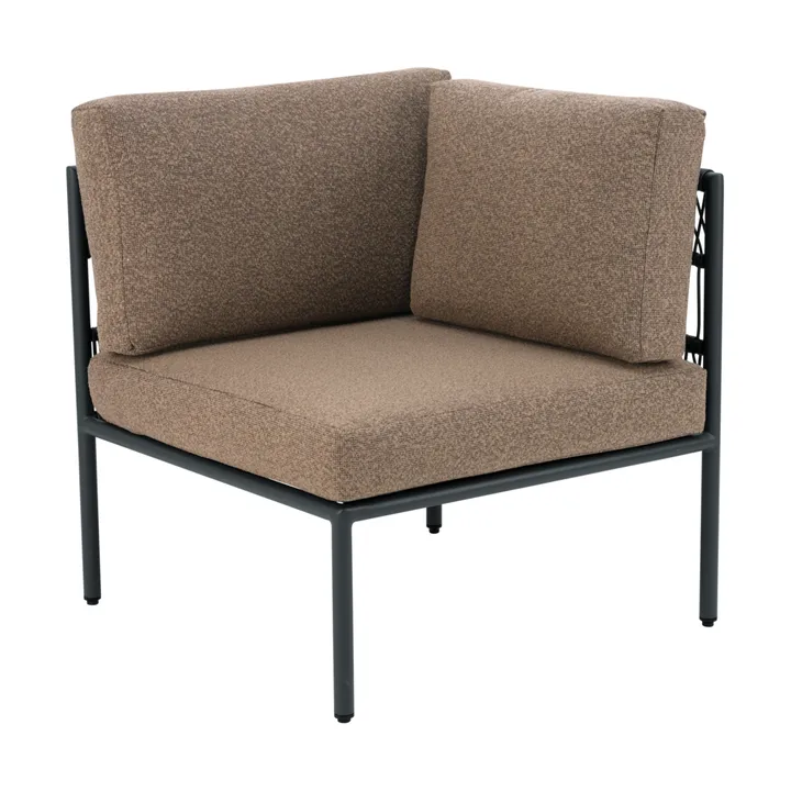 Reno modulsofa - Sort-raw peanut, hjørne - Brafab