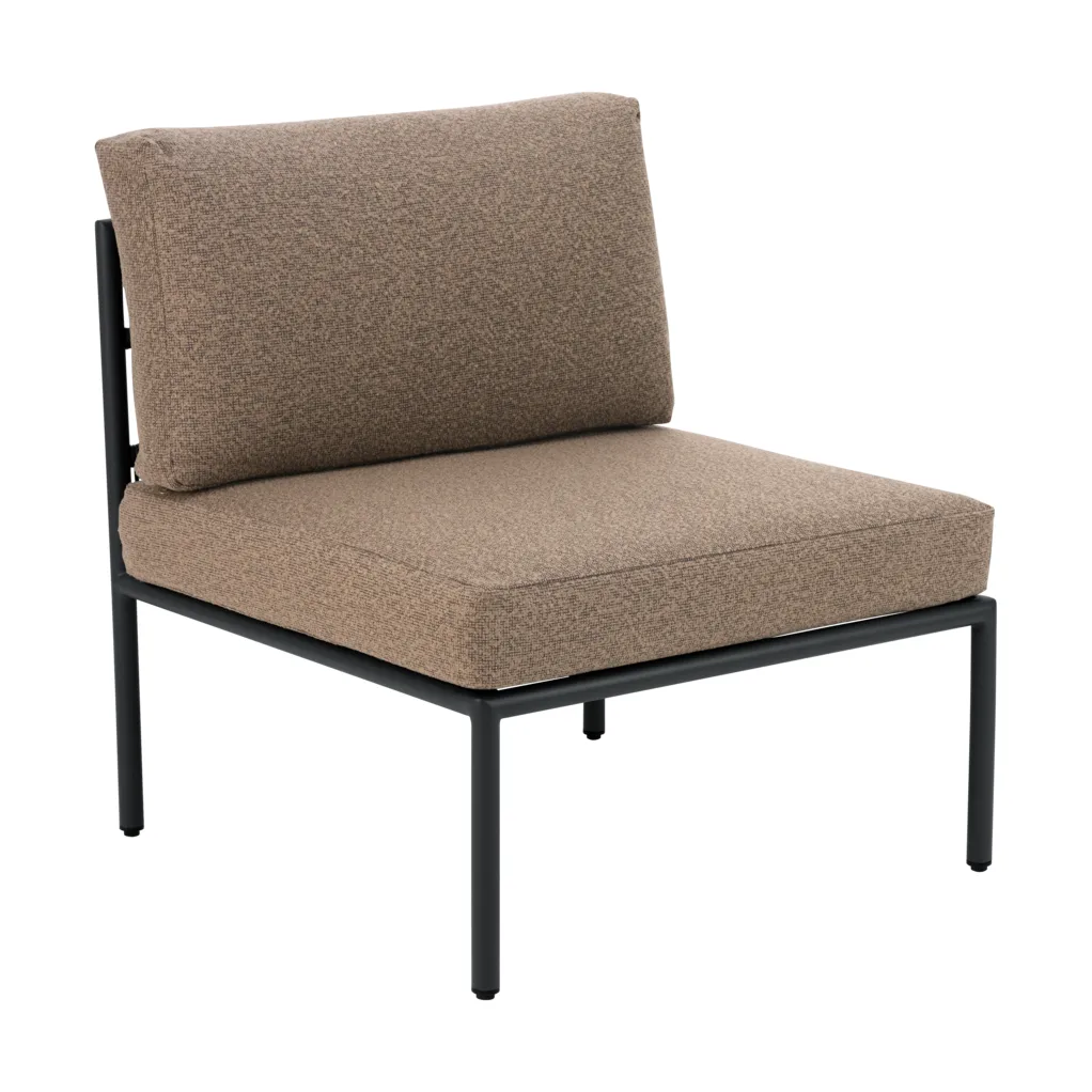 Reno modulsofa, Sort-raw peanut, midterdel Brafab