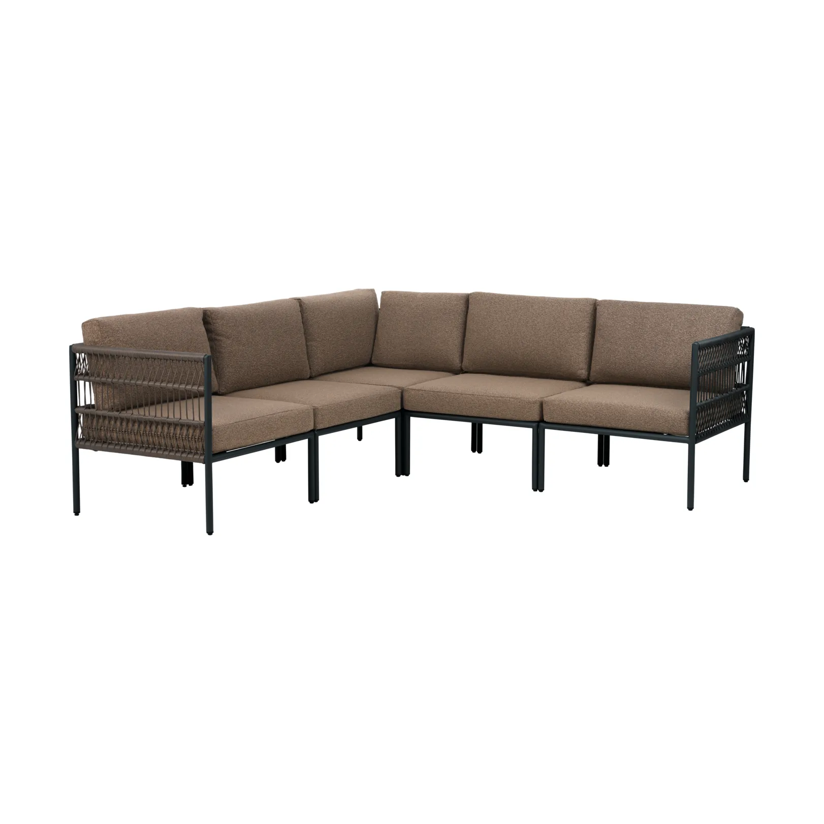 Reno modulsofa, Sort-raw peanut, midterdel Brafab