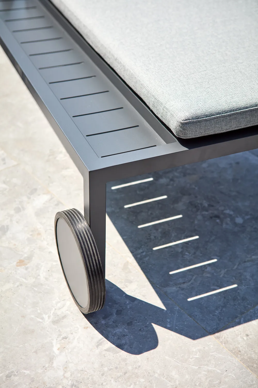 Samvaro solseng 218x92 cm, Antracit-pearl grey Brafab