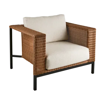 Shell loungestol - Teddy rice-sort - Brafab