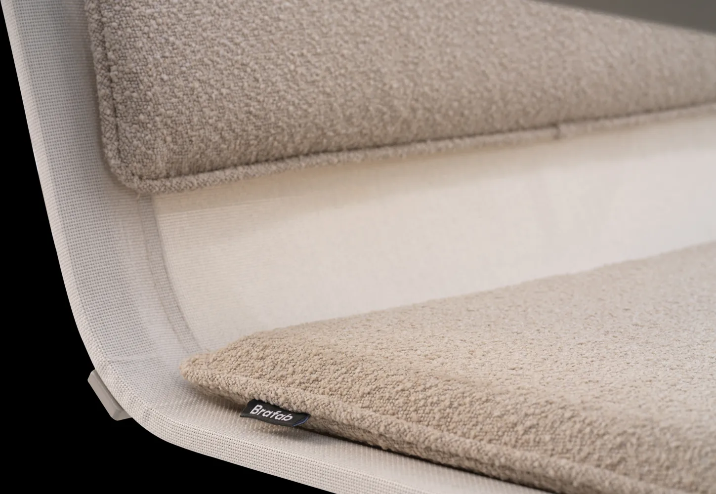 Soro loungestol, Khaki-teddy beige Brafab