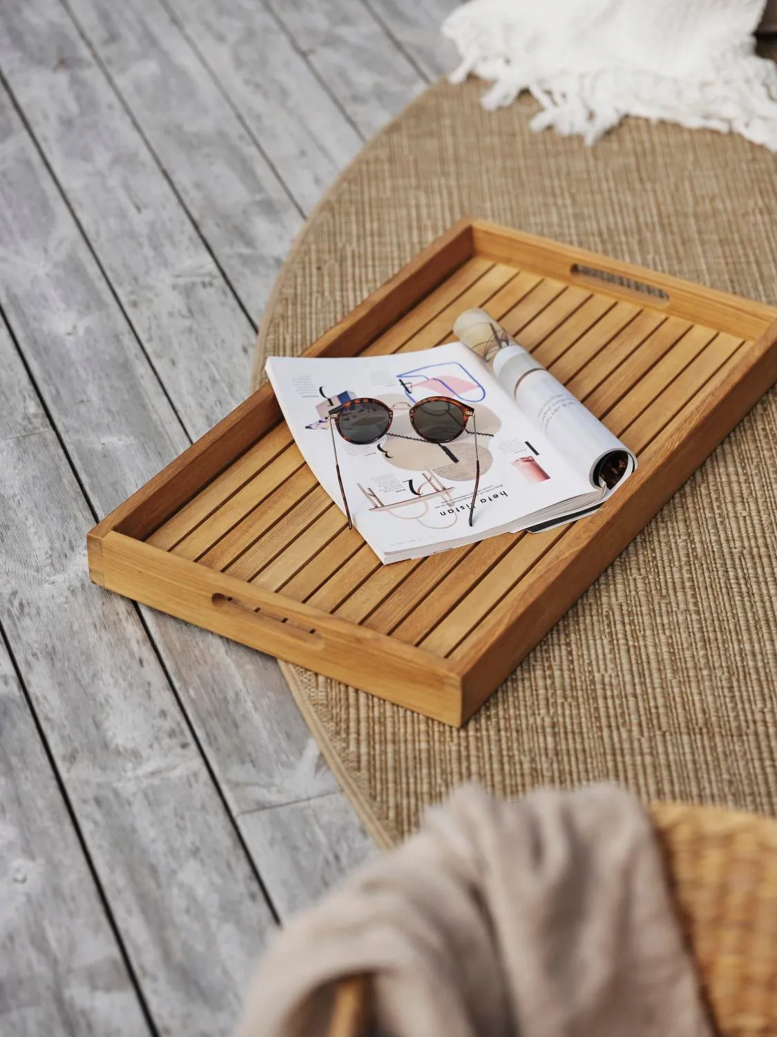 Turin serveringsbakke 70x40 cm, Natur Brafab