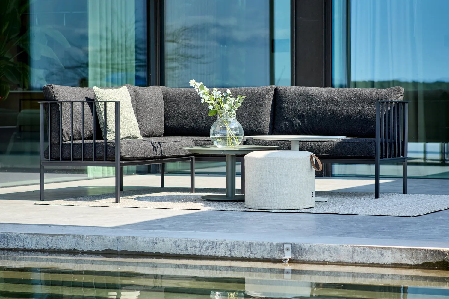 Upper hjørnesofa, Sort-teddy black Brafab