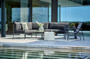 Upper hjørnesofa - Sort-teddy black - Brafab