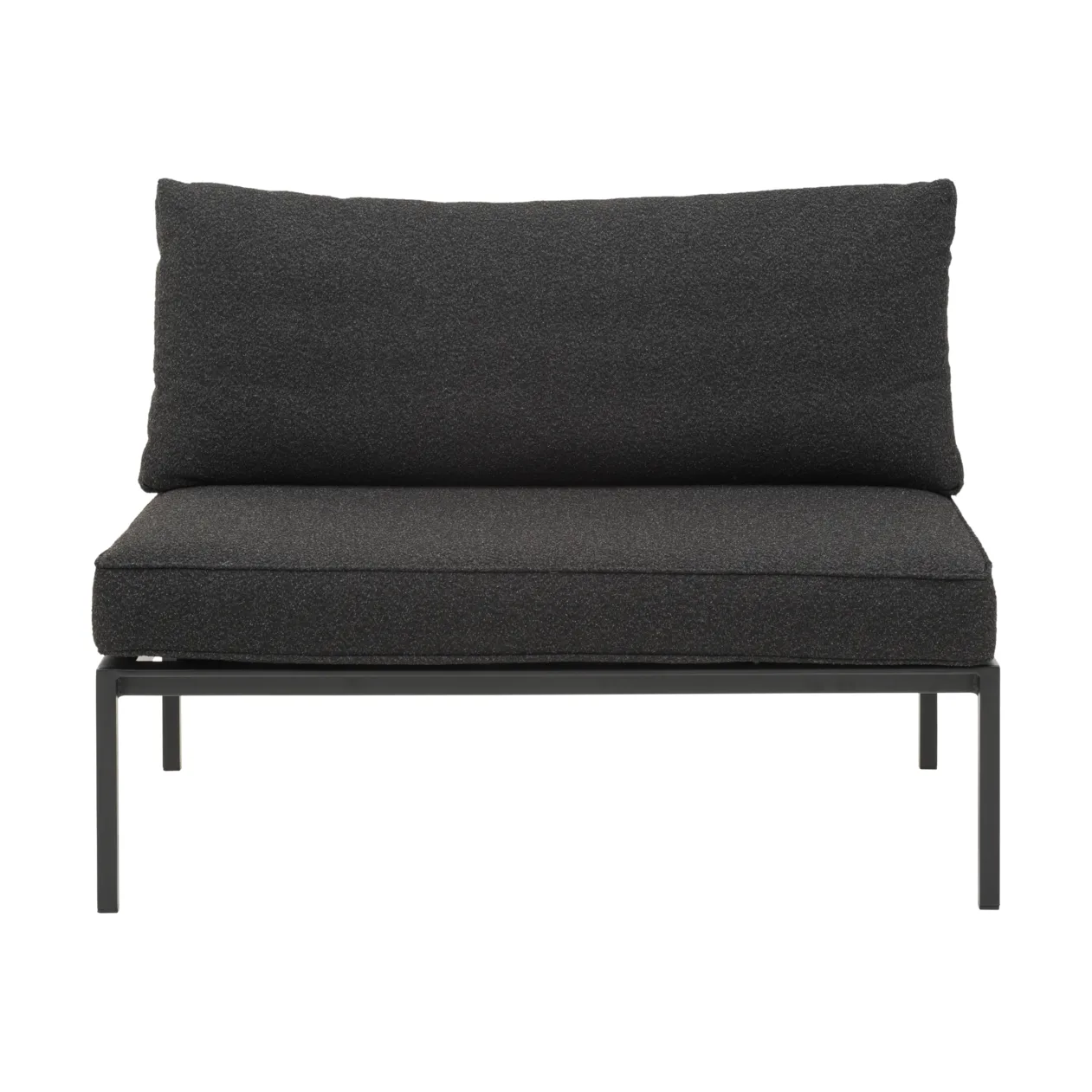 Upper modulsofa, Sort-teddy black, midterdel Brafab