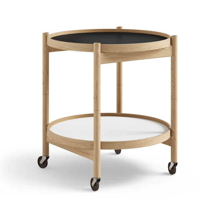 Bølling Tray Table model 50 rullebord - base, olieret understel i eg - Brdr. Krüger