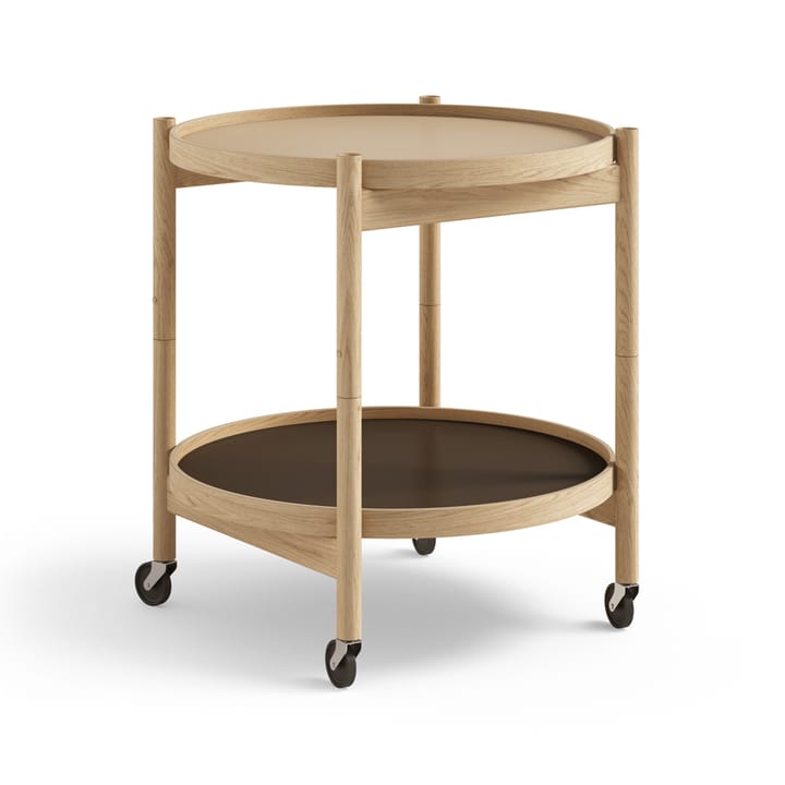 Bølling Tray Table model 50 rullebord - earth, olieret understel i eg - Brdr. Krüger