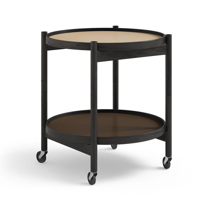 Bølling Tray Table model 50 rullebord - earth, sortlakeret understel i eg - Brdr. Krüger