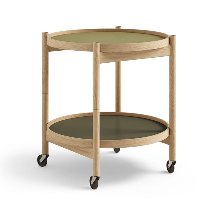 Bølling Tray Table model 50 rullebord - leaf, olieret understel i eg - Brdr. Krüger