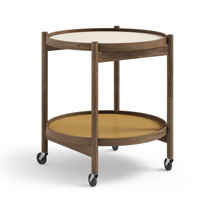 Bølling Tray Table model 50 rullebord, sunny, røgolieret understel i eg Brdr. Krüger