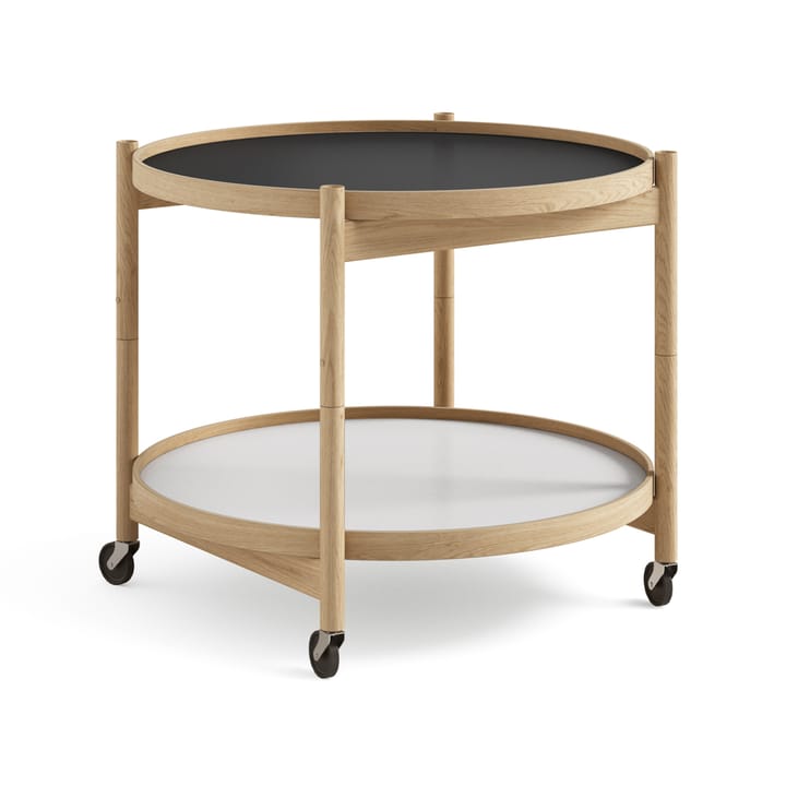 Bølling Tray Table model 60 rullebord - base, olieret understel i eg - Brdr. Krüger