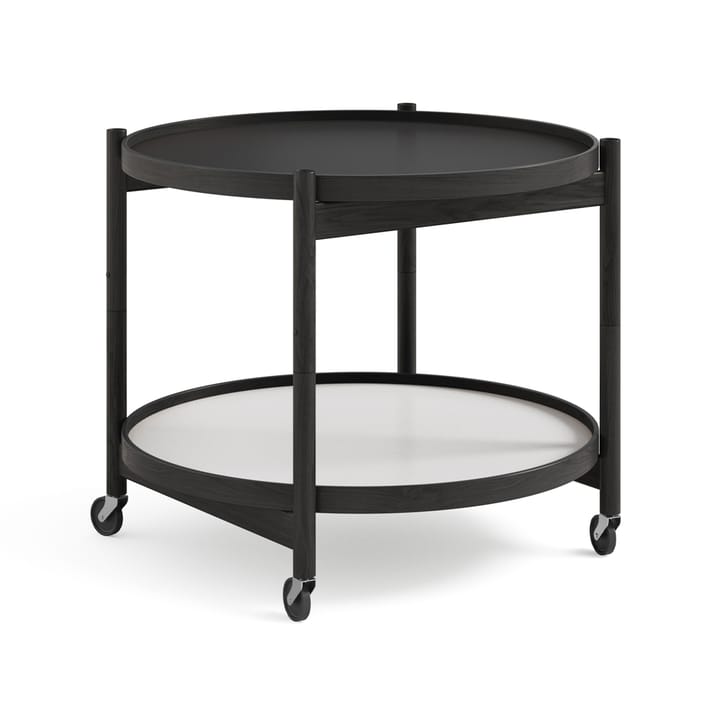 Bølling Tray Table model 60 rullebord - base, sortlakeret understel i eg - Brdr. Krüger