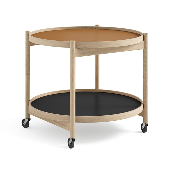 Bølling Tray Table model 60 rullebord - clay, ubehandlet understel i eg - Brdr. Krüger