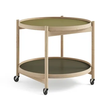 Bølling Tray Table model 60 rullebord - leaf, ubehandlet understel i eg - Brdr. Krüger