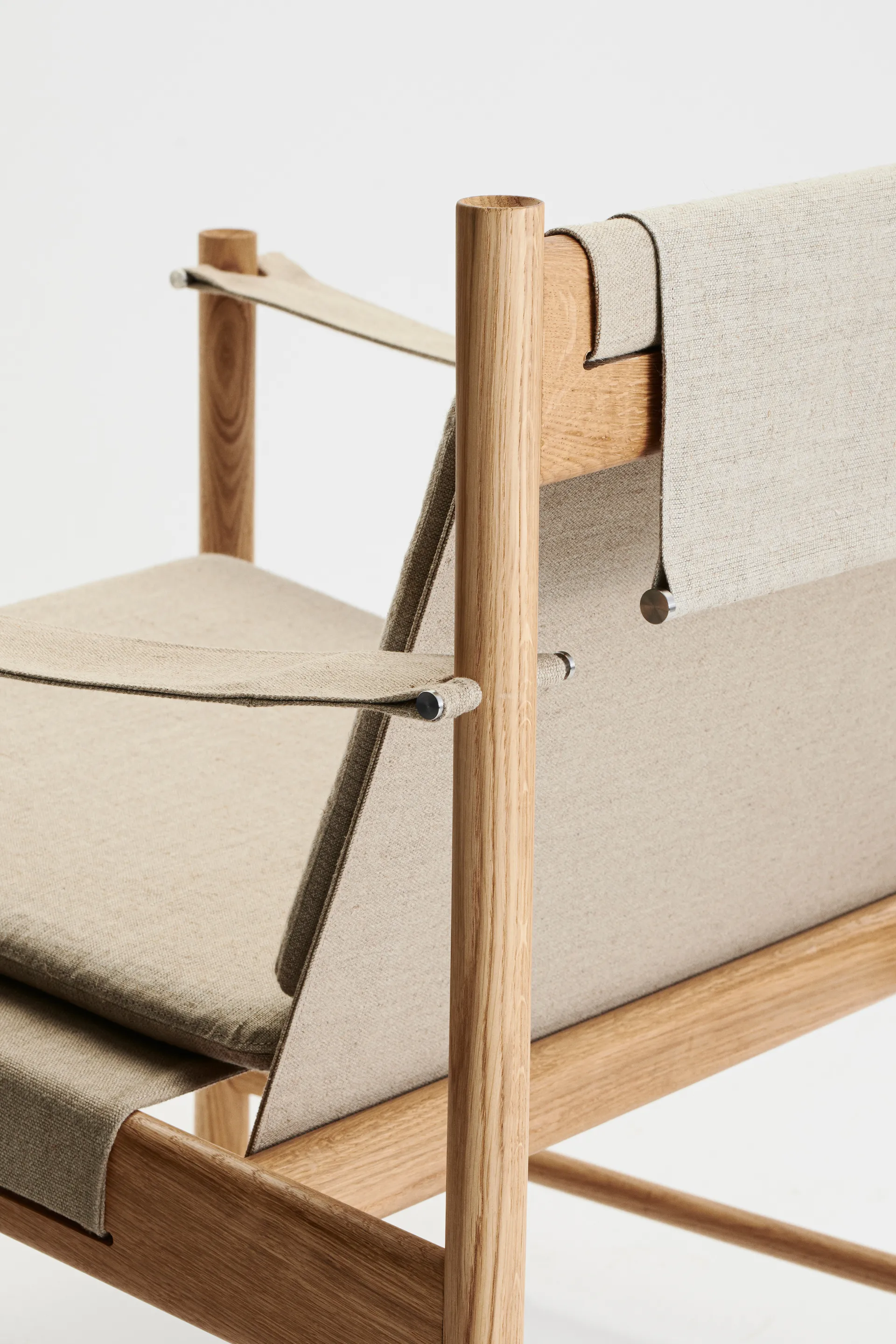 HB loungestol, Olieret eg/Canvas natur Brdr. Krüger