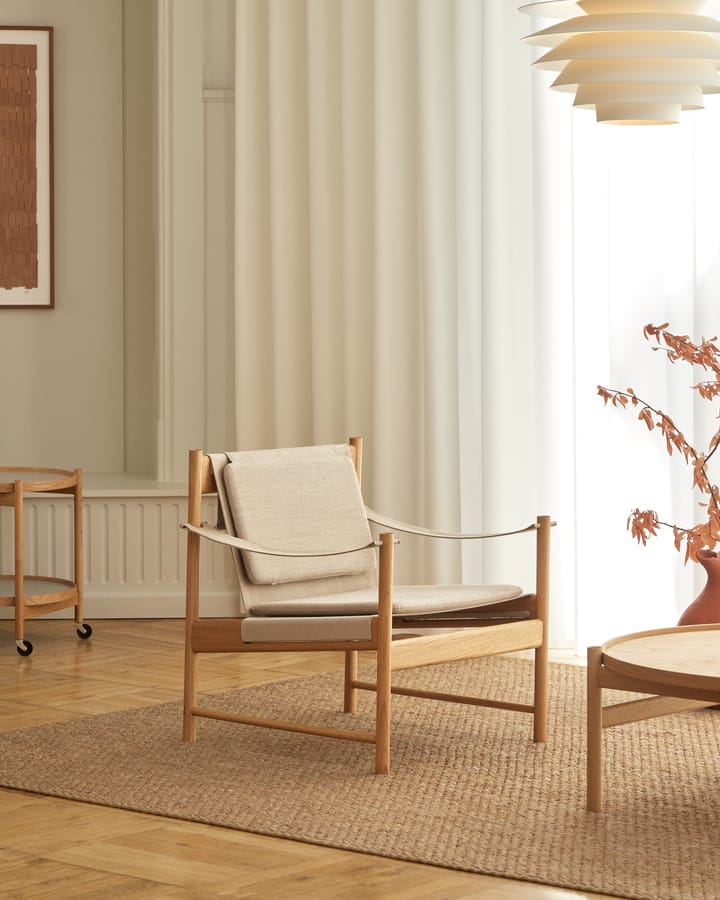 HB loungestol, Olieret eg/Canvas natur Brdr. Krüger