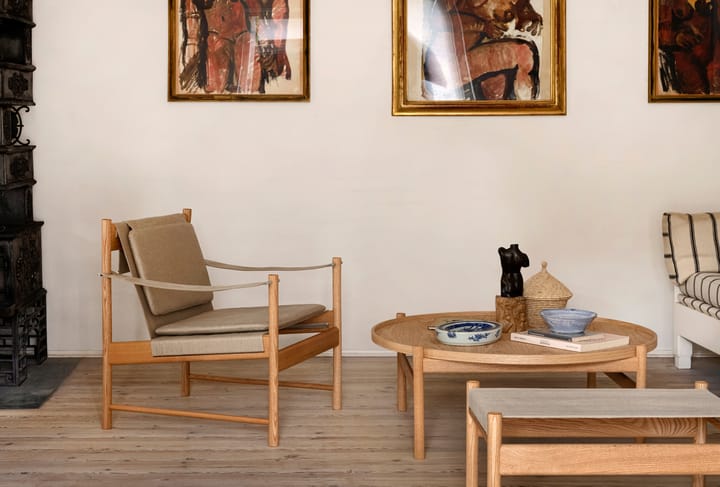HB loungestol, Olieret eg/Canvas natur Brdr. Krüger