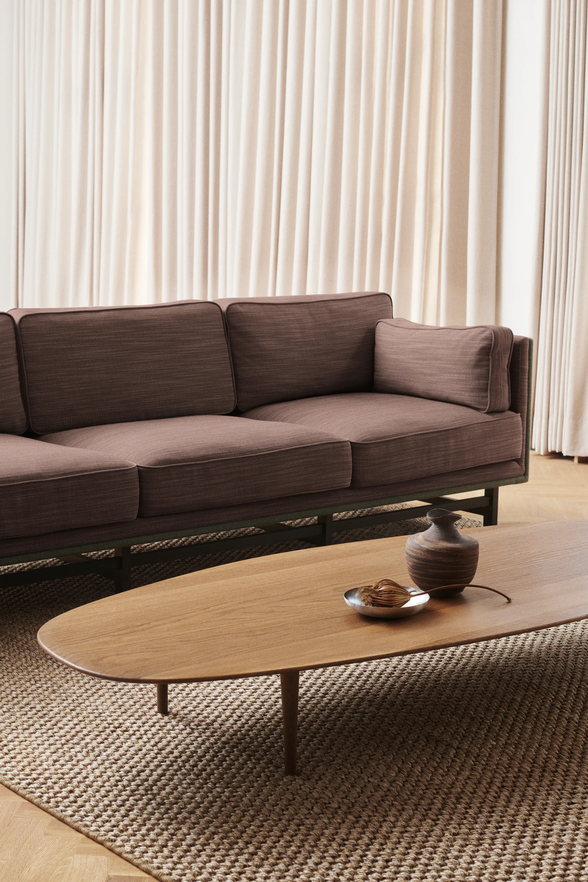 Jari sofabord 80x180 cm, Røgolieret eg Brdr. Krüger